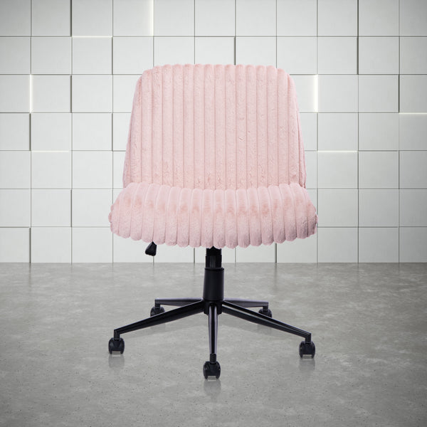Criss Cross Office Chair with Extra Wide 26" Seat, Swivel and Adjustable Height, Pink