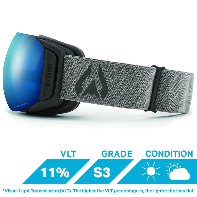 WILDHORN ROCA SNOW GOGGLES -STEALTH ICE BLUE