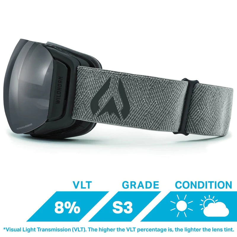 WILDHORN ROCA JUNIOR SNOW GOGGLES -STEALTH JET BLACK