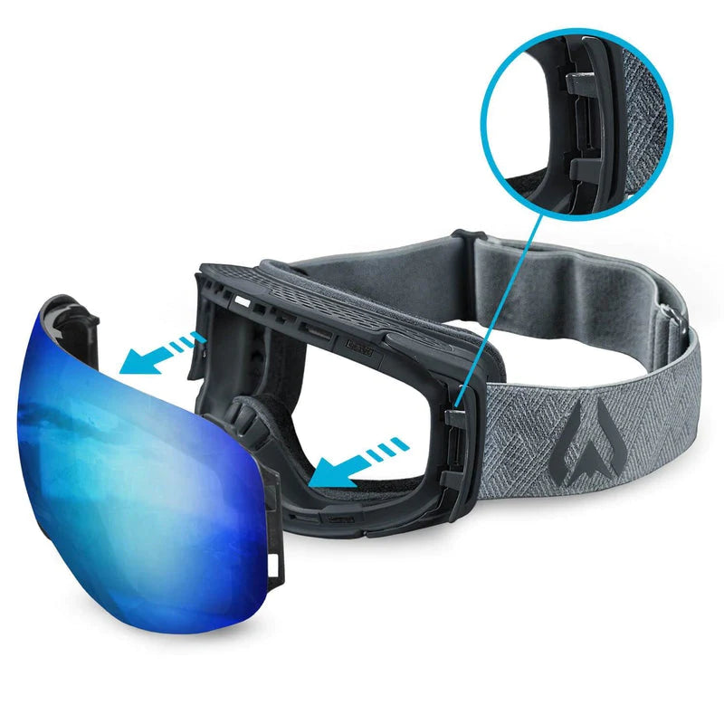 WILDHORN ROCA SNOW GOGGLES -STEALTH ICE BLUE