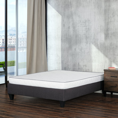 Twin Firm Reversible Foam Mattress, 6" High-Density Foam with Double-Sided Quilting, White