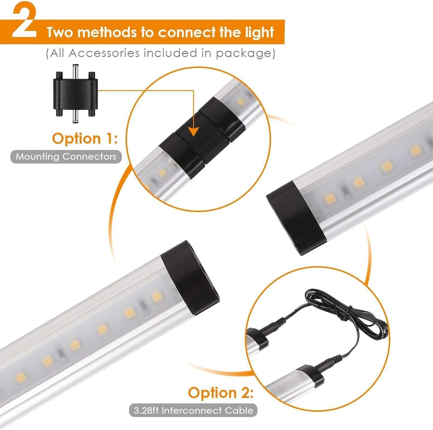 Albrillo LED 櫃下照明可調光櫃檯燈暖白色 (3000K) LL-LG25