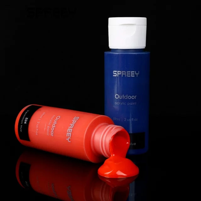 SPREEY 壓克力顏料組 18 色大號 18×59 毫升(2 盎司)適用於顏料用品、繪畫帆布木布、美甲、禮品、豐富顏料不褪色、無毒顏料適合成人兒童藝術家初學者
