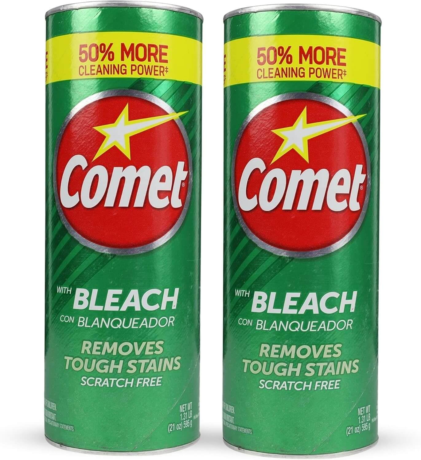 Comet 21 oz. All Purpose Abrasive Powder Cleaner with Bleach, Lemon (2-Pack)