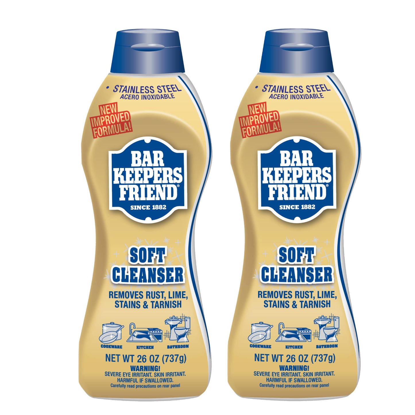 Bar Keepers Friend--26 OZ-Ounce Soft All-Purpose Cleaner, 2 Pack