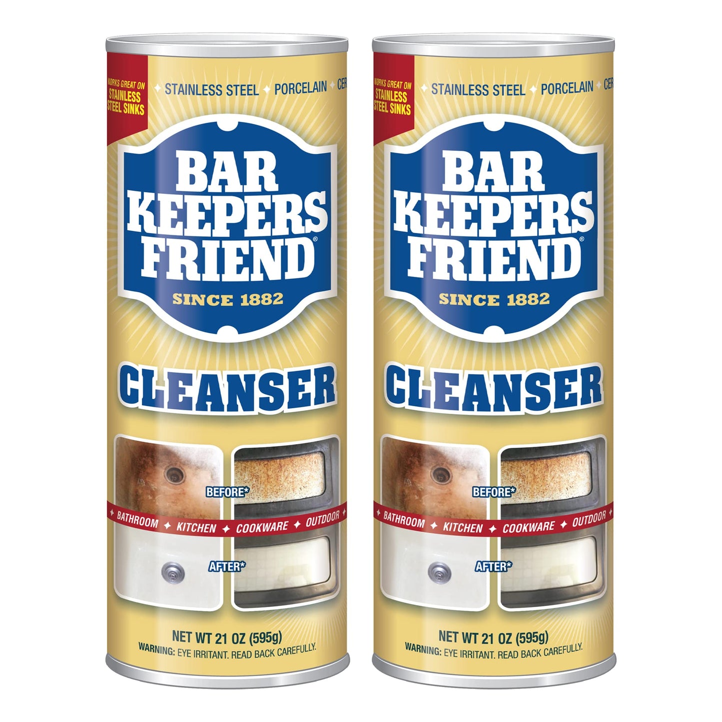 Bar Keepers Friend- 21 oz. All-Purpose Cleanser and Polish, 2 Pack