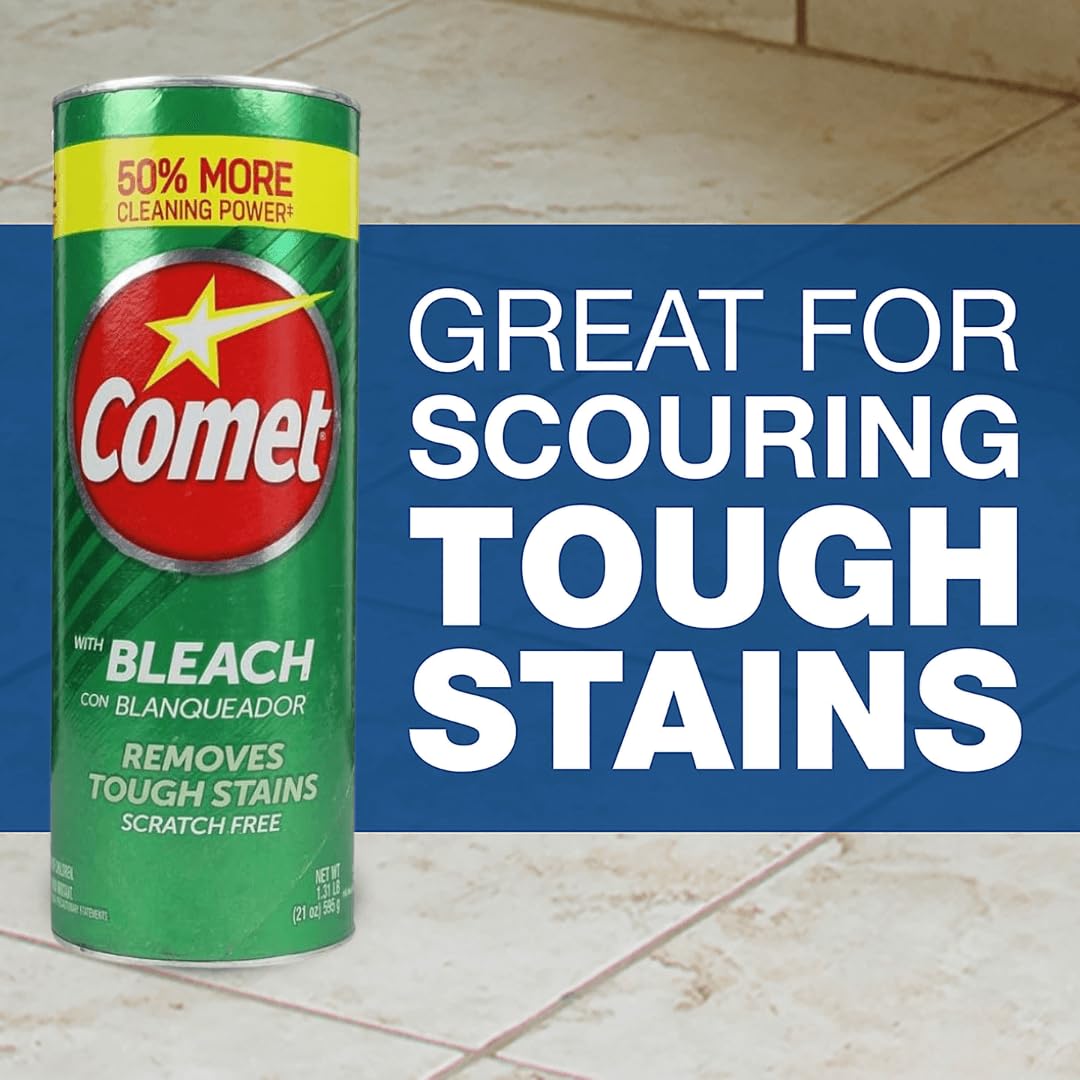 Comet 21 oz. All Purpose Abrasive Powder Cleaner with Bleach, Lemon (2-Pack)