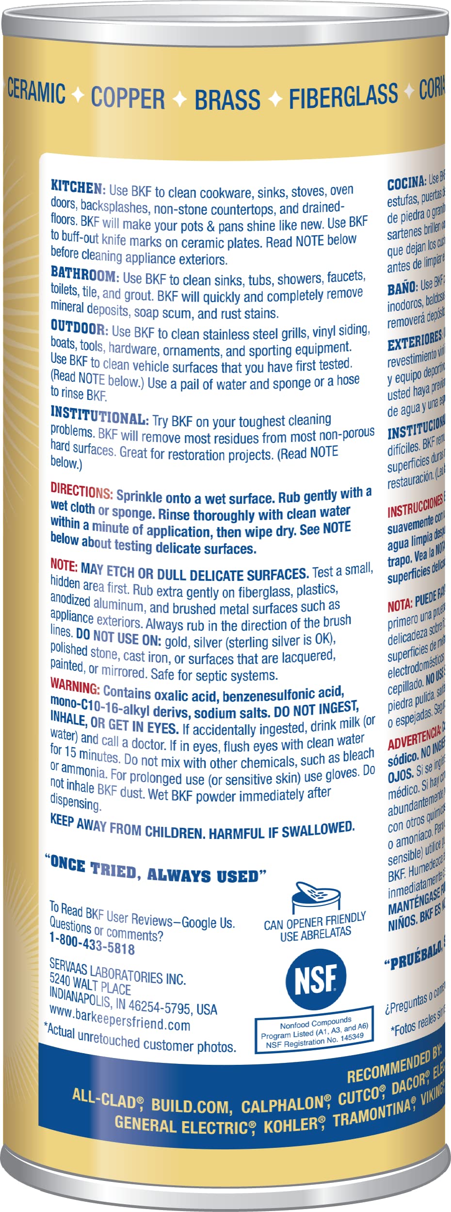 Bar Keepers Friend- 21 oz. All-Purpose Cleanser and Polish, 2 Pack