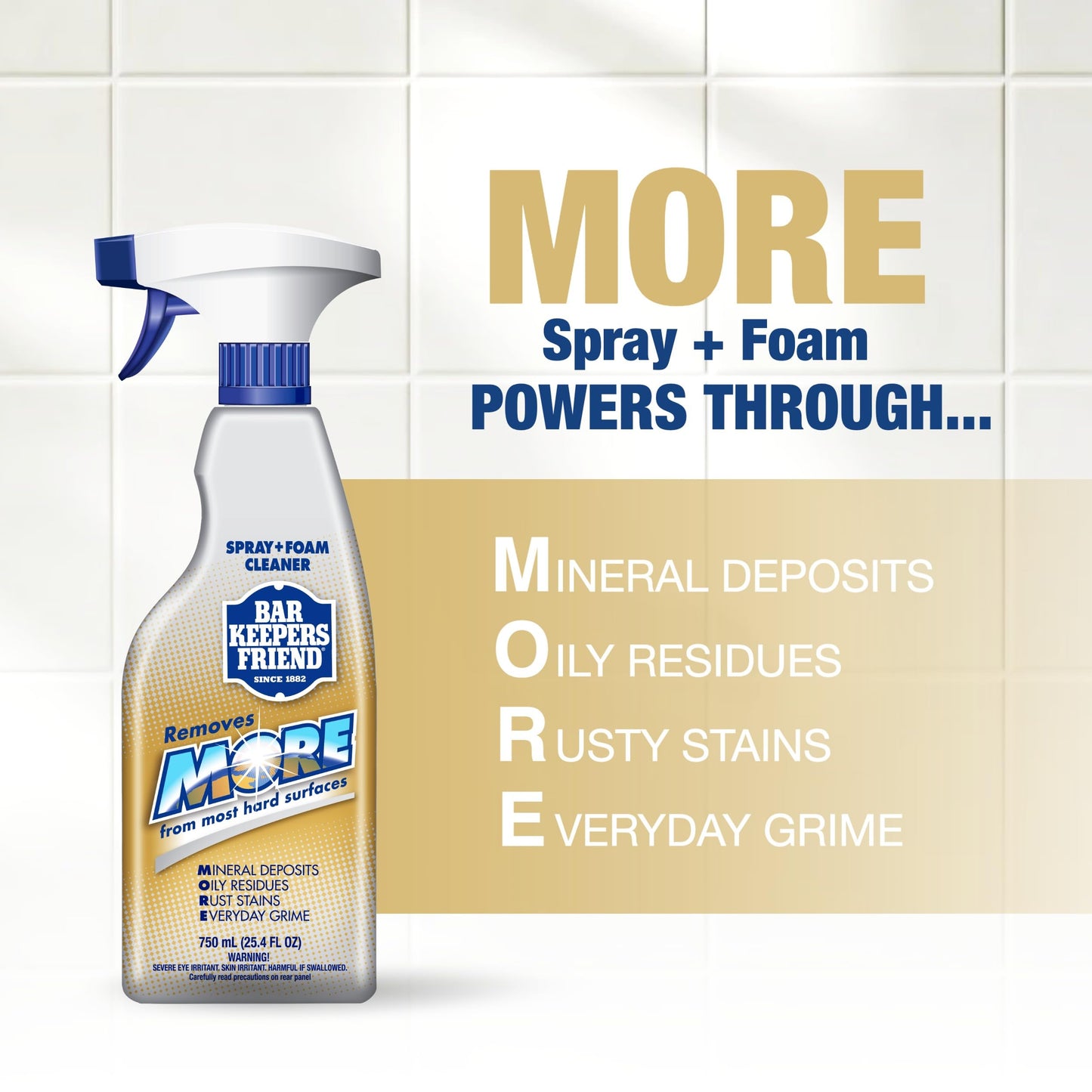 Bar Keepers Friend -25.4 oz. More Spray and Foam All-Purpose Cleaner, 2 Pack