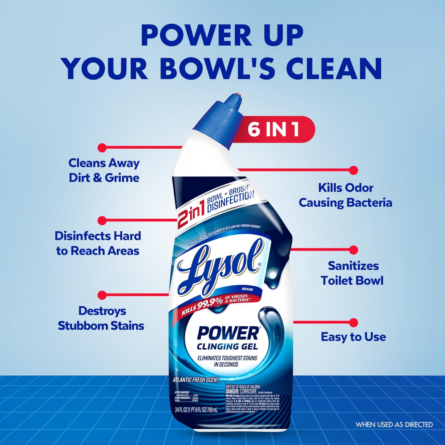 Lysol -- 24 oz. Power Toilet Bowl Cleaner (2-Count)