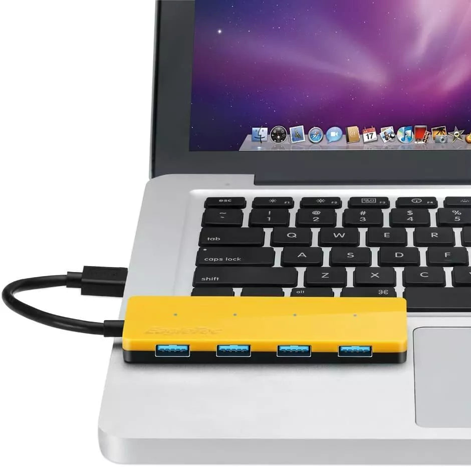 EagleTec USB 2.0, 4 Port Hub, Ultra Slim Compact USB Hub for Laptop PC Computer
