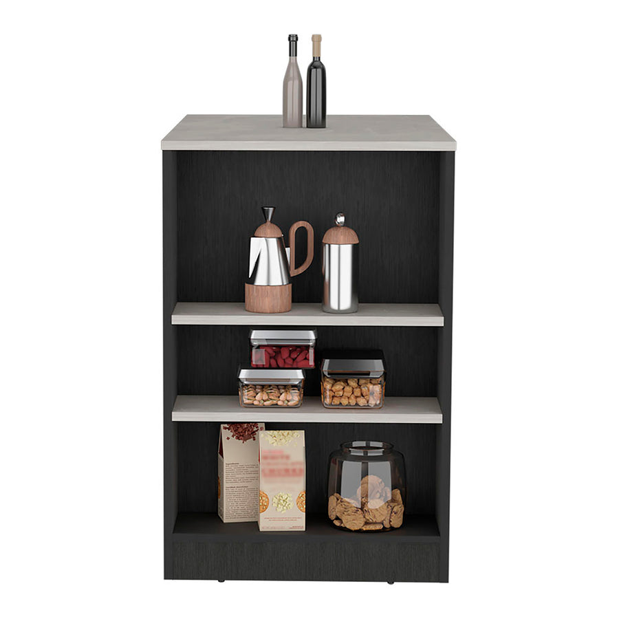 Portree 36" Kitchen Island with 3-Sided Shelves — alternate view 6