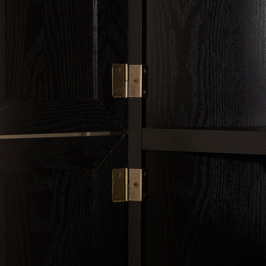 72" Corner Pantry Cabinet with 8 Doors and 4 Shelves, Black, view 15