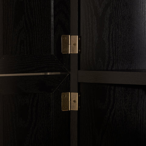 72" Corner Pantry Cabinet with 8 Doors and 4 Shelves, Black, view 15
