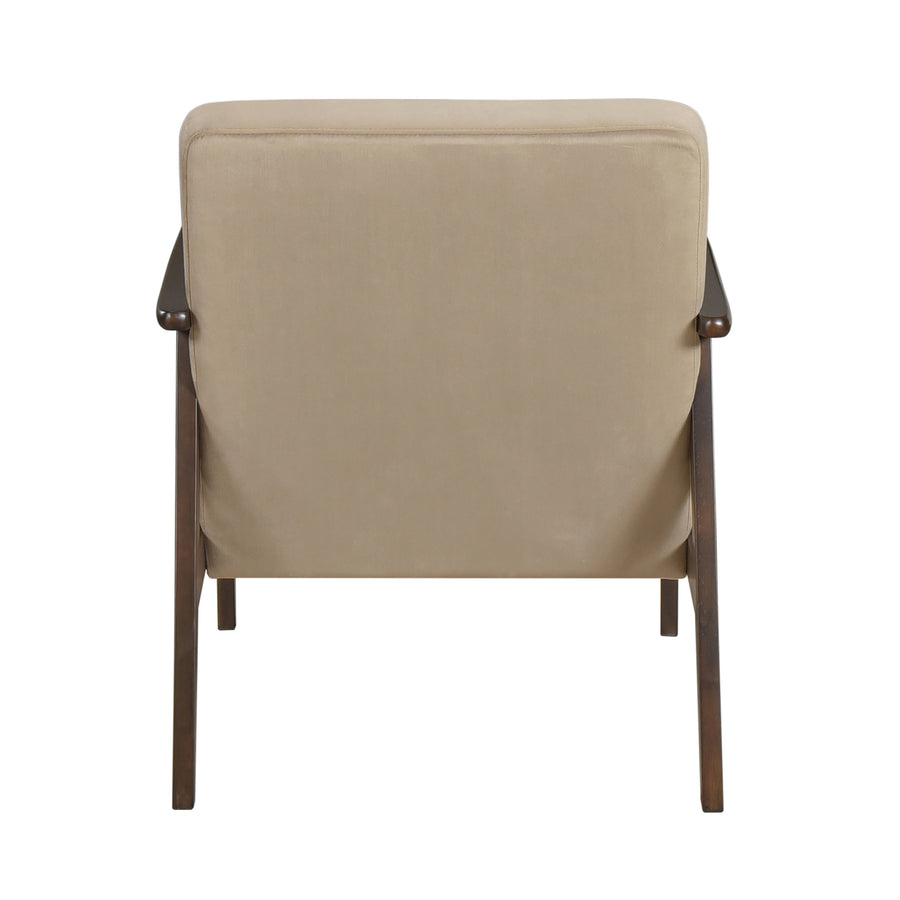 Light Brown Velvet Mid-Century Accent Chair - product image 5