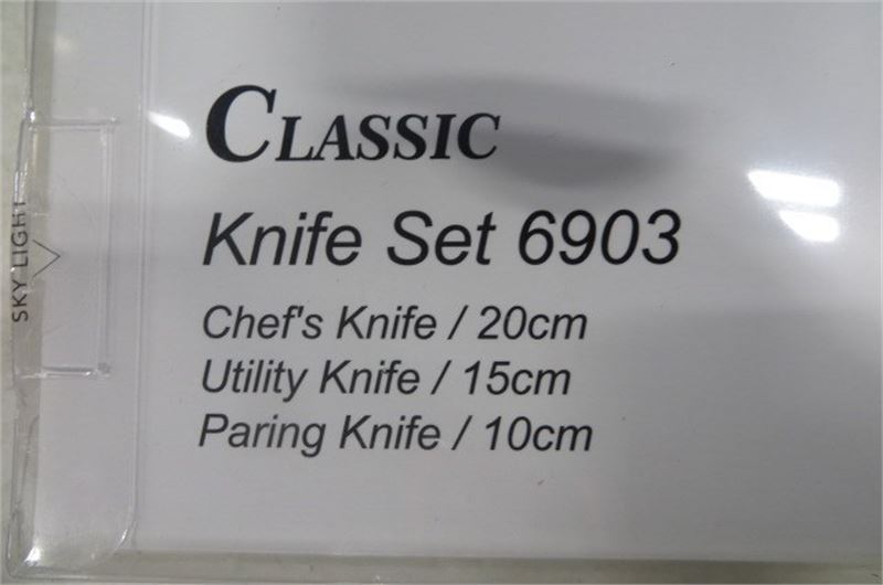 3 SKY LIGHT 3PC Classic KNIFE SET 6903