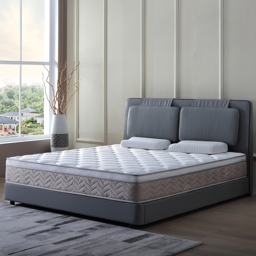 Medium Firm 12 Inch Memory Foam Mattress Pocket Spring Hybrid Mattress Pressure Relief Breathable Mattress