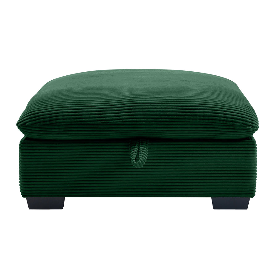 Green Corduroy Sofa Ottoman Footrest