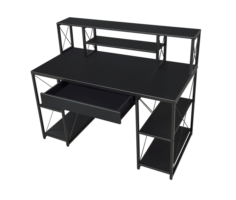 Amiel Black Studio Desk with Drawer & 8 Compartments — alternate view 5
