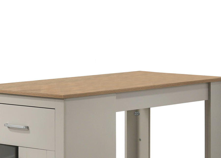 47" Light Gray Counter-Height Dining Set with 2 Stools - product image 4