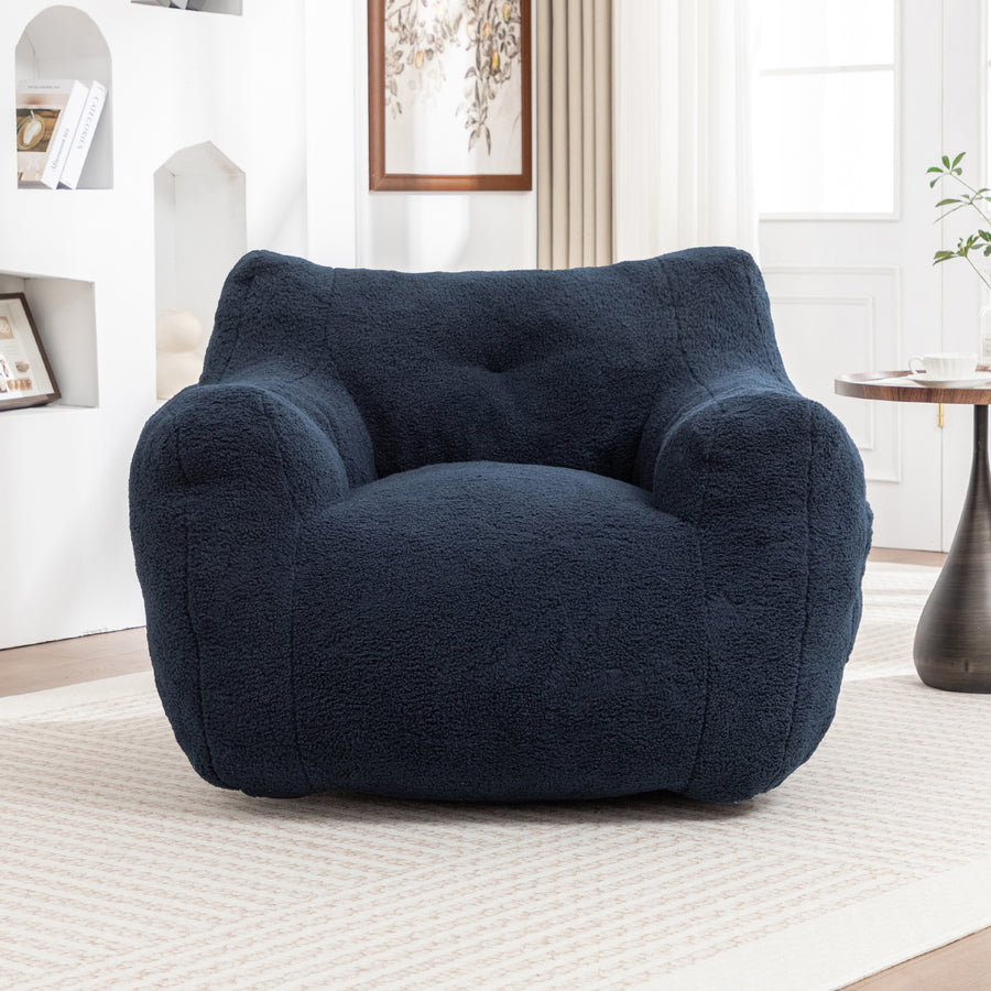 High-Density Foam Adult Bean Bag Chair - With Armrests