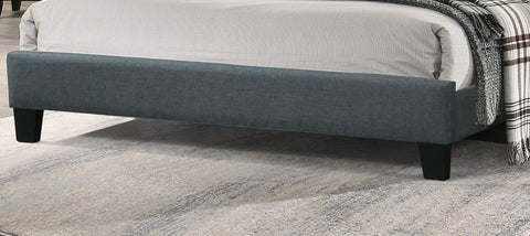 Modern Queen Upholstered Platform Bed with Square-Tufted Headboard, Charcoal, view 6