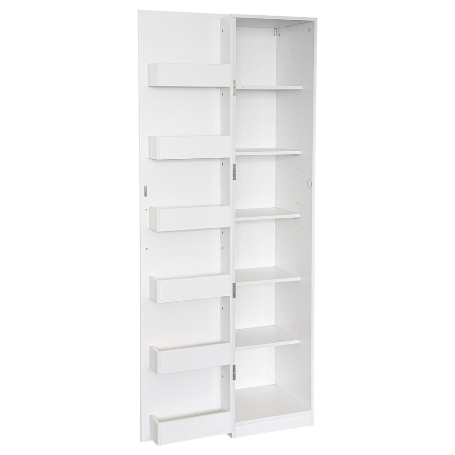 70" Tall Kitchen Pantry Cabinet with Doors, White, view 12