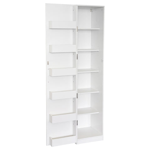 70" Tall Kitchen Pantry Cabinet with Doors, White, view 12