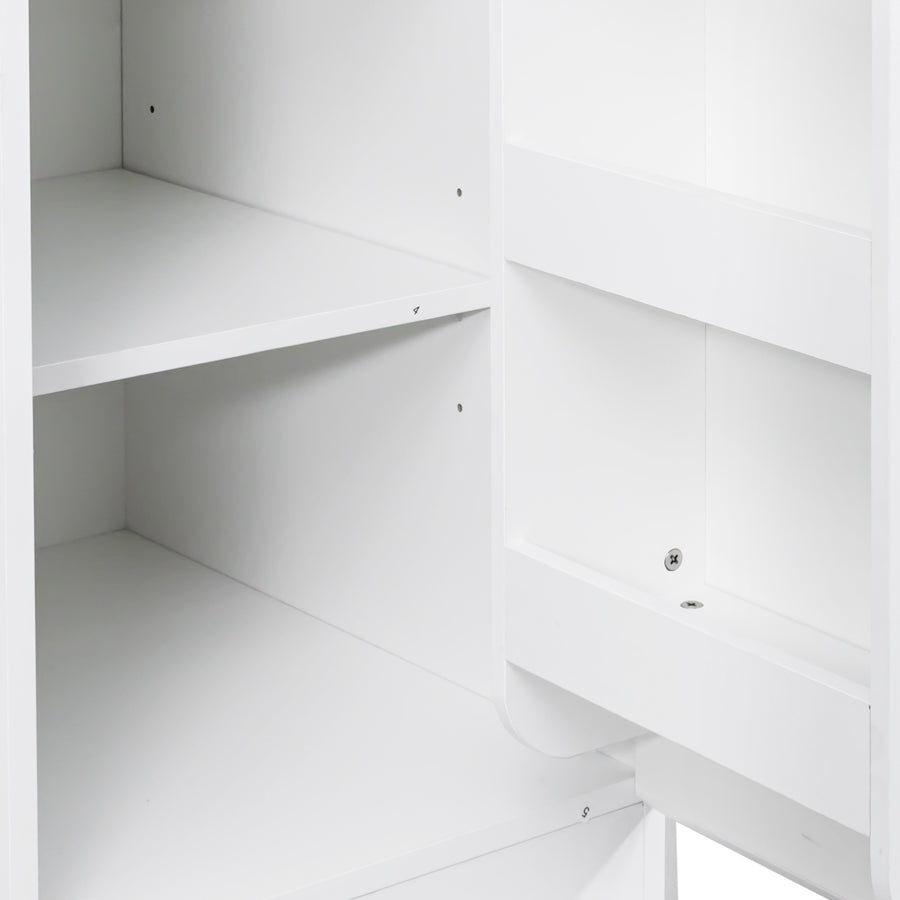 71" Tall Kitchen Pantry Cabinet with Doors, White, view 11