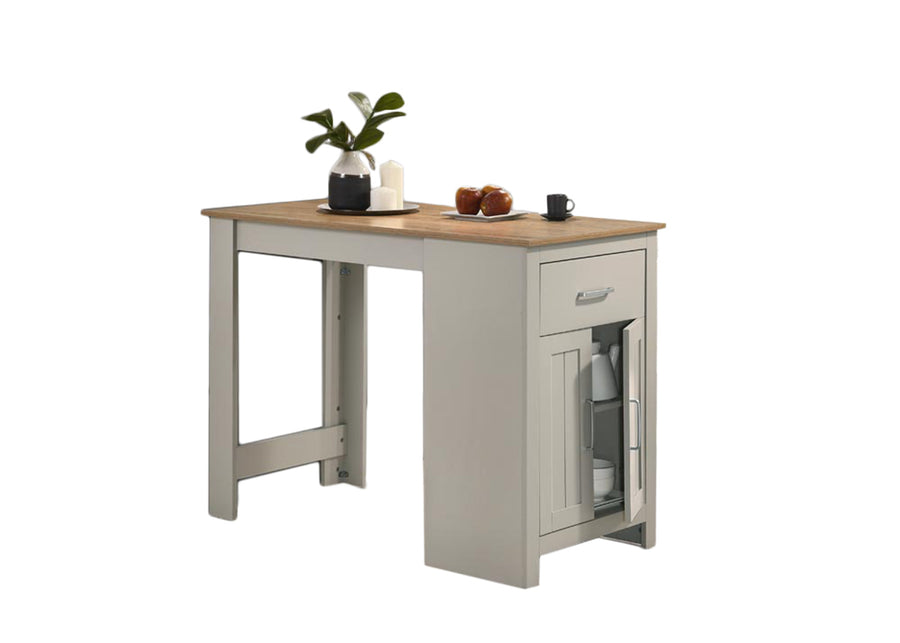 47" Light Gray Counter-Height Dining Set with 2 Stools - product image 3