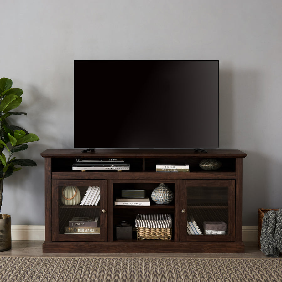 Farmhouse TV Stand for TVs Up to 65", Brown, view 6