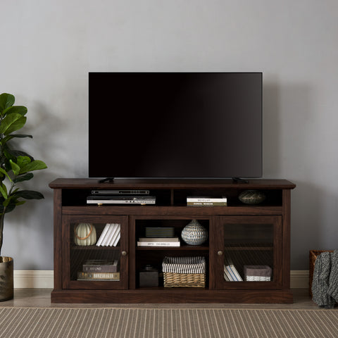 Farmhouse TV Stand for TVs Up to 65", Brown, view 6