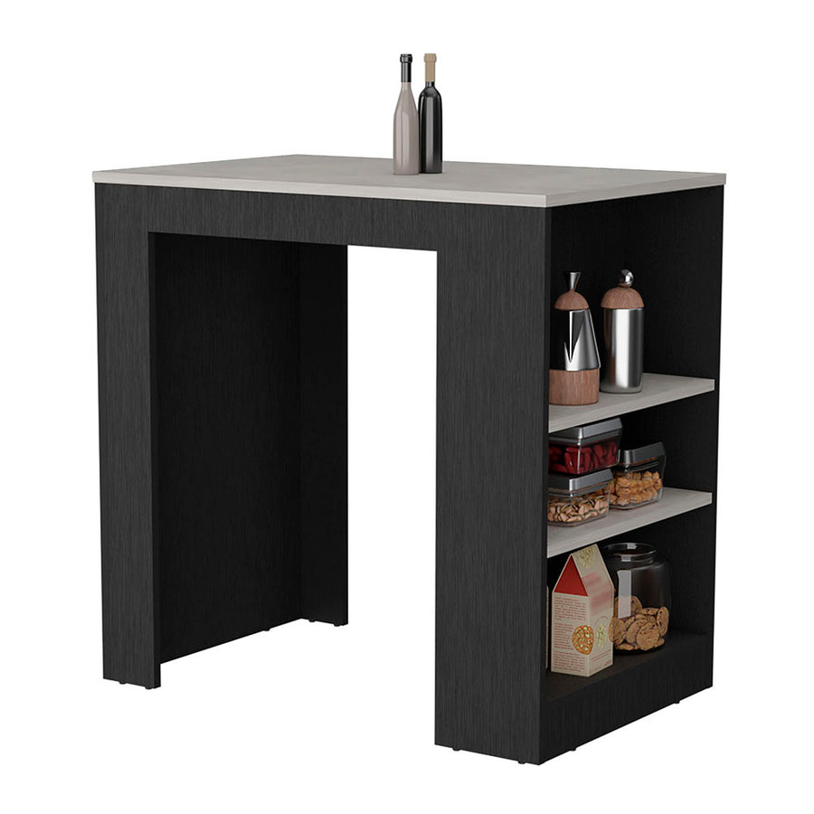 Portree 36" Kitchen Island with 3-Sided Shelves — alternate view 4