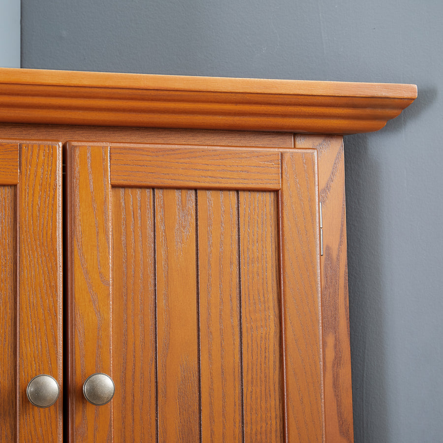 72" Corner Pantry Cabinet with 8 Doors and 4 Shelves, Oak, view 5