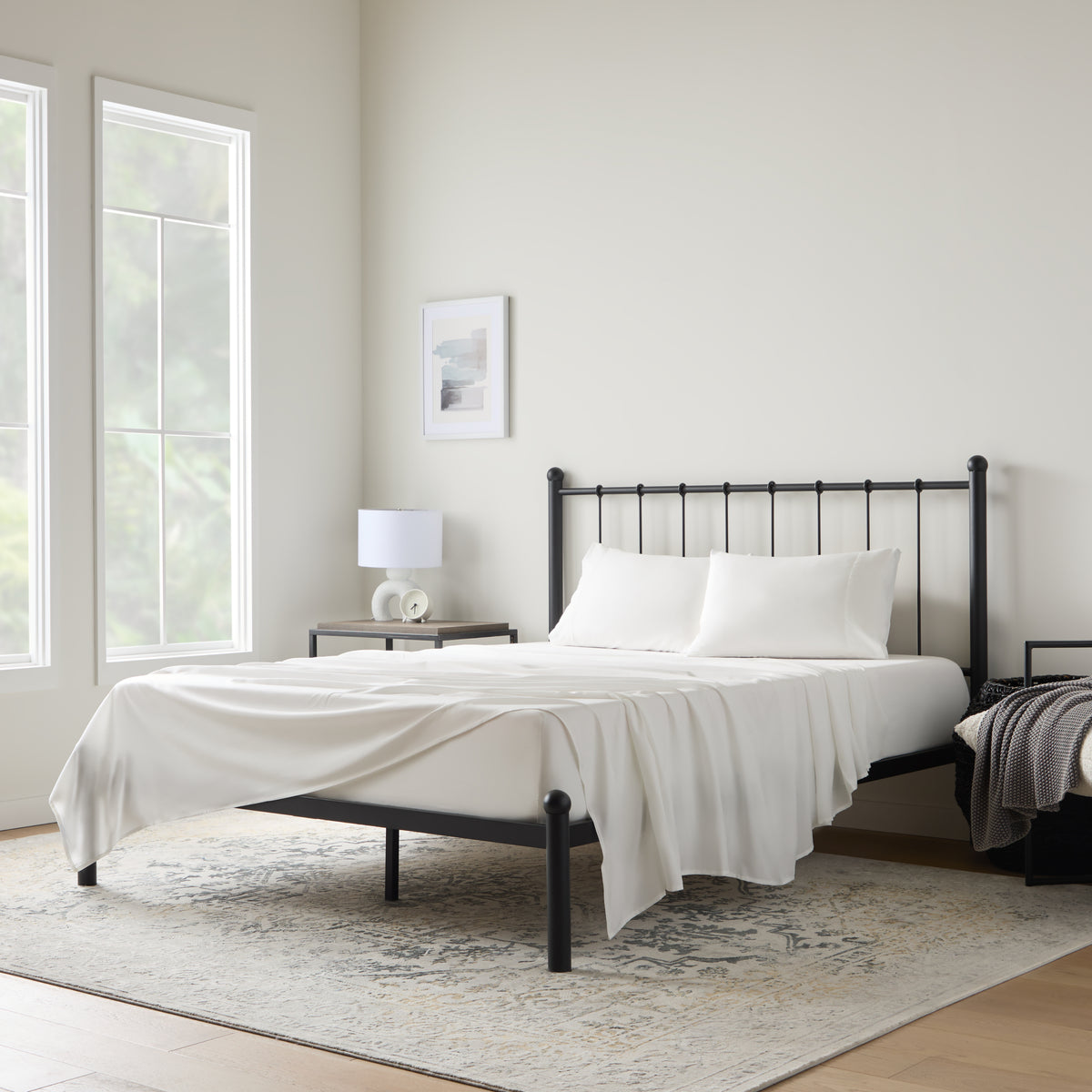 Weekender 90gsm 竹纤维床单套装，大号，白色