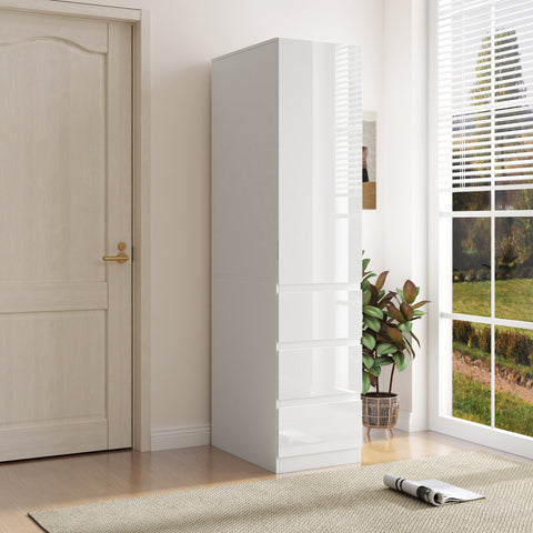71" Tall Kitchen Pantry Cabinet with Doors, White, view 2