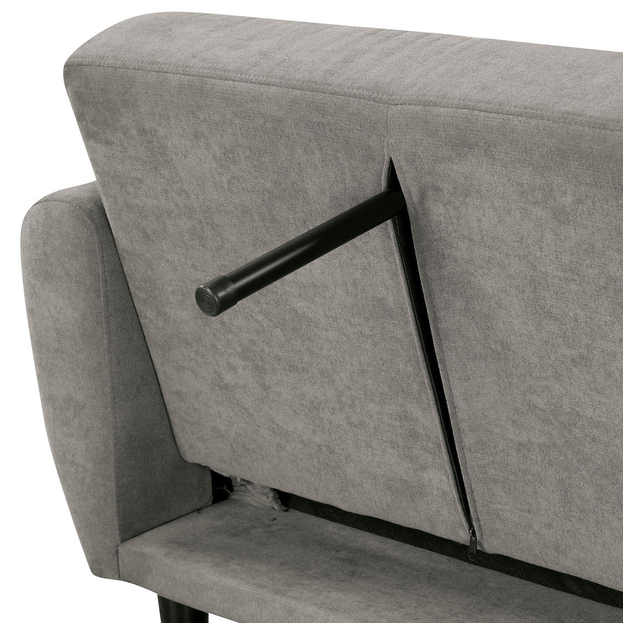 81" Gray Tufted Futon Sofa Bed with Pocket Coils — alternate view 5