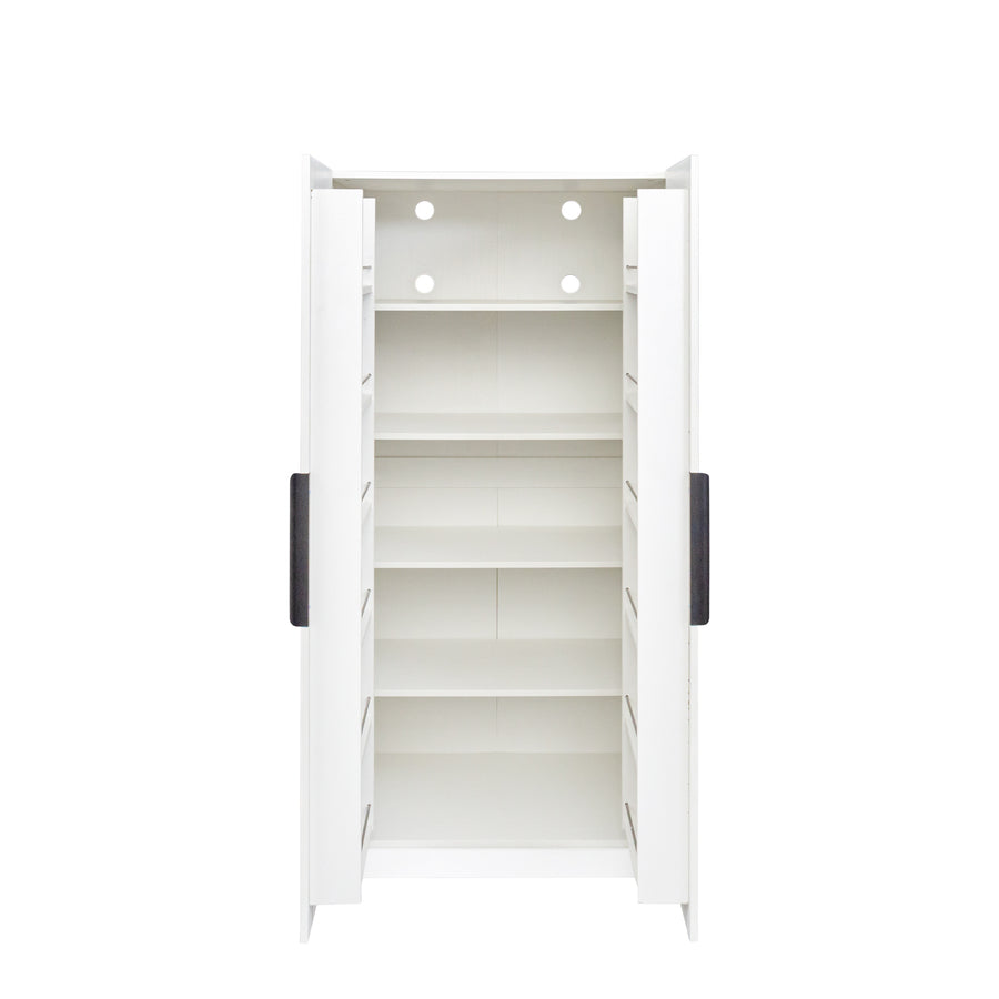 63" Kitchen Pantry Cabinet with Doors and Shelves, White, view 12