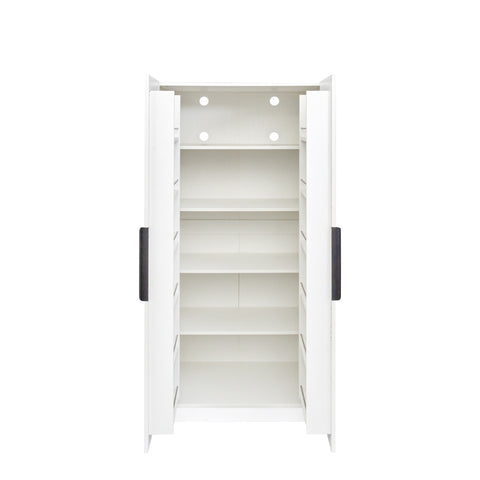 63" Kitchen Pantry Cabinet with Doors and Shelves, White, view 12