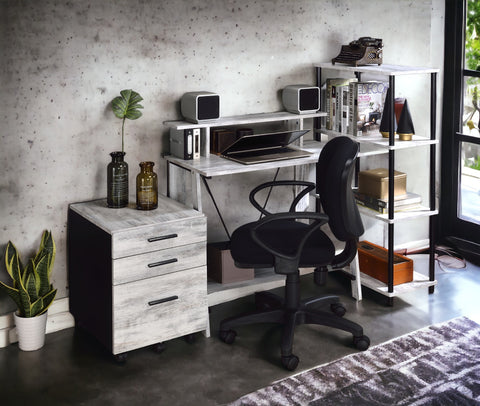 Nypho 复古黑白饰面书桌