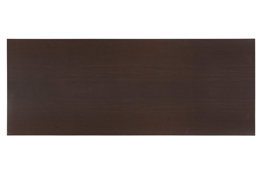 60" Cappuccino Oak Desk with 4 Storage Shelves — alternate view 4