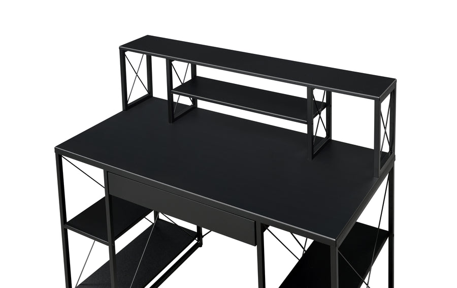 Amiel Black Studio Desk with Drawer & 8 Compartments — alternate view 8