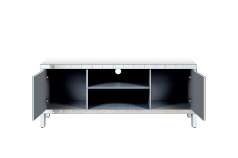 Mirrored TV Stand for TVs Up to 65", Silver, view 13