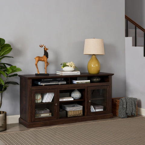 Farmhouse TV Stand for TVs Up to 65", Brown, view 3