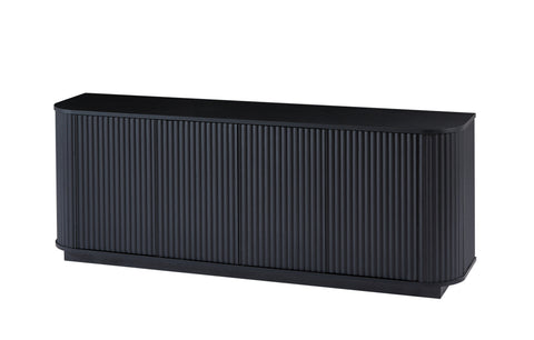 Wave Pattern Sideboard and TV Stand, Black, view 7