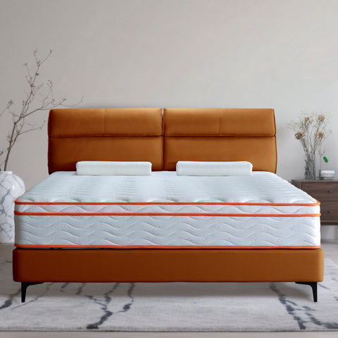 10英尺混合床垫（盒装），中等偏硬 - 独立袋装弹簧，CertiPUR-US认证