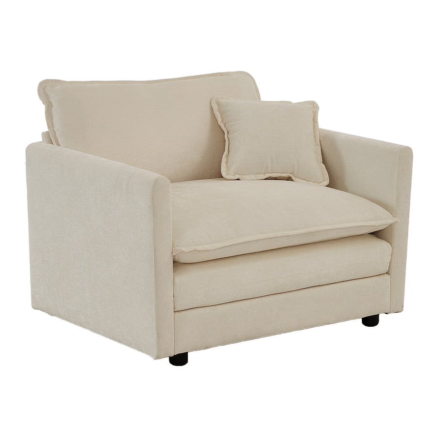 3-Piece Beige Chenille Sofa & Accent Chair Set - product image 9