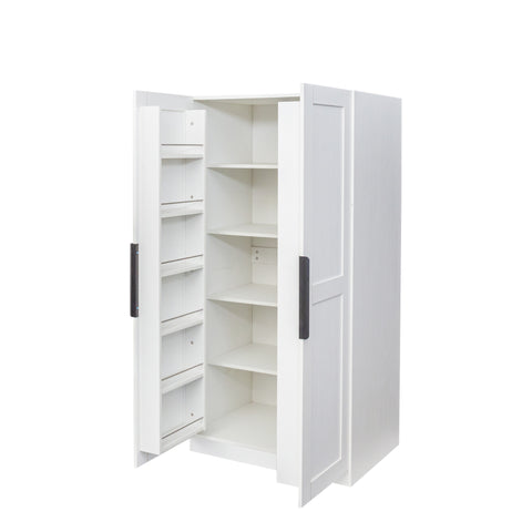 63" Kitchen Pantry Cabinet with Doors and Shelves, White, view 11