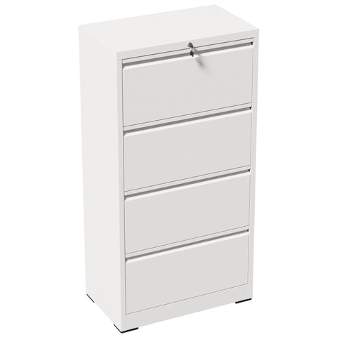 4-Drawer Lateral File Cabinet with Lock, White, view 15