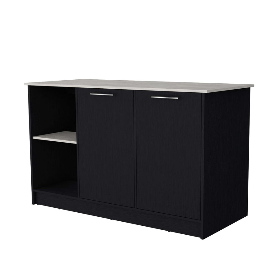 59" Wenge & Onyx Kitchen Island with Storage - product image 3